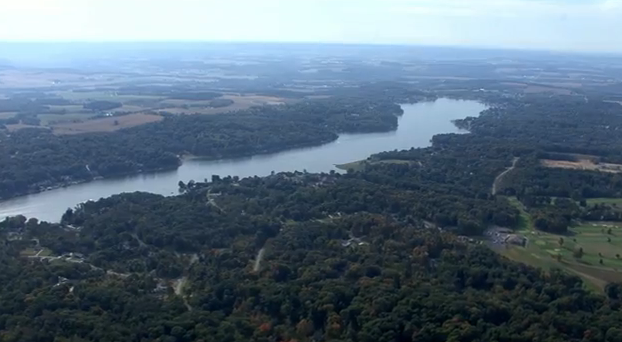 Apple Valley Lake aerial view