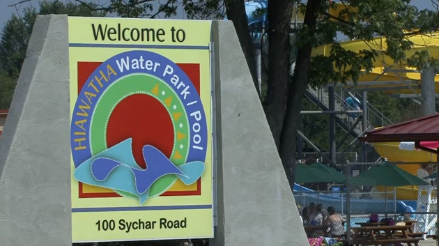 Hiawatha Water Park and Pool Sign Hiawatha Water Park and Pool Sign