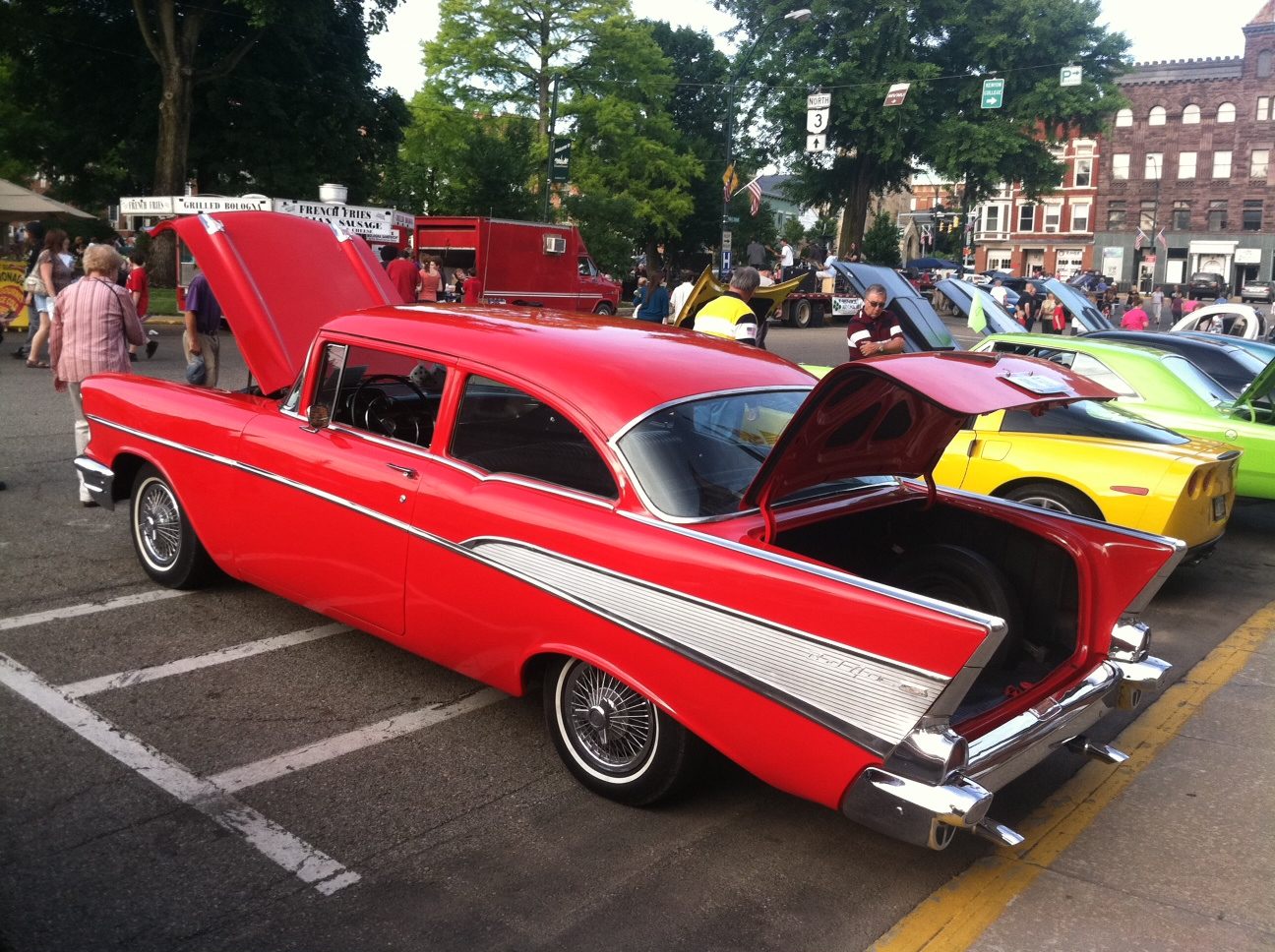 Mount Vernon Ohio First Friday Car Show Rich and Kathy Hardwick 57 Chevy Photo by Sam Miller