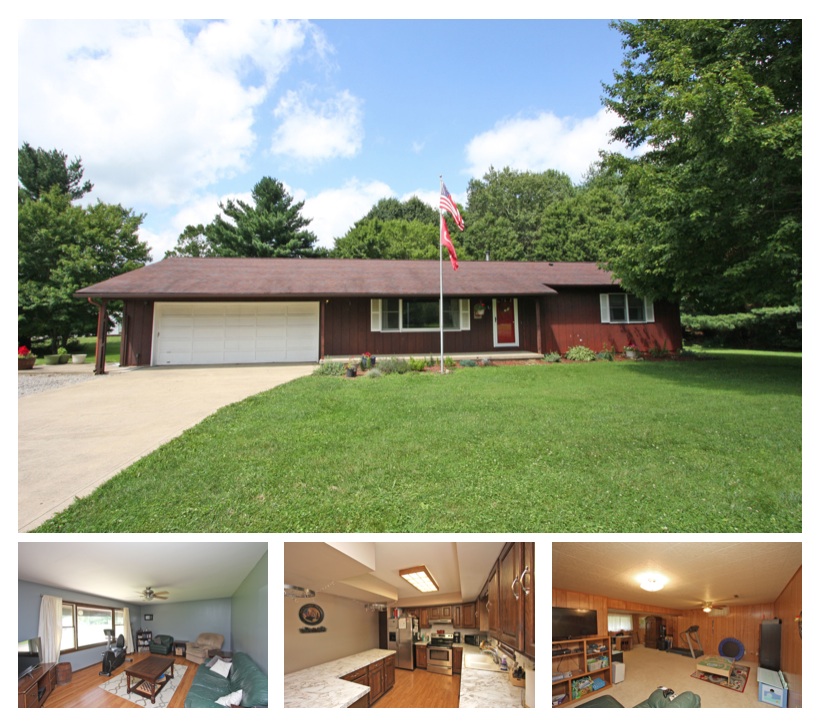 Country Ranch Home For Sale in Fredericktown Ohio - Mount Vernon Ohio Homes