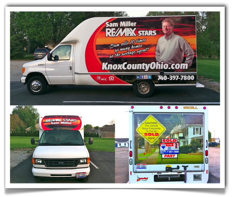 Sam Miller Real Estate Sign Van Pages Graphic Sam Miller Real Estate Sign Van Pages Graphic